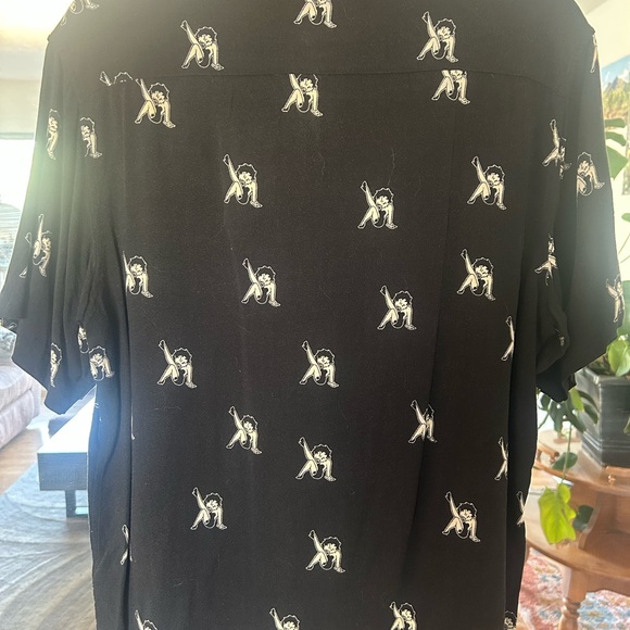 Supreme x Betty Boop Black Casual Button Down Shirt - Picture 3 of 3